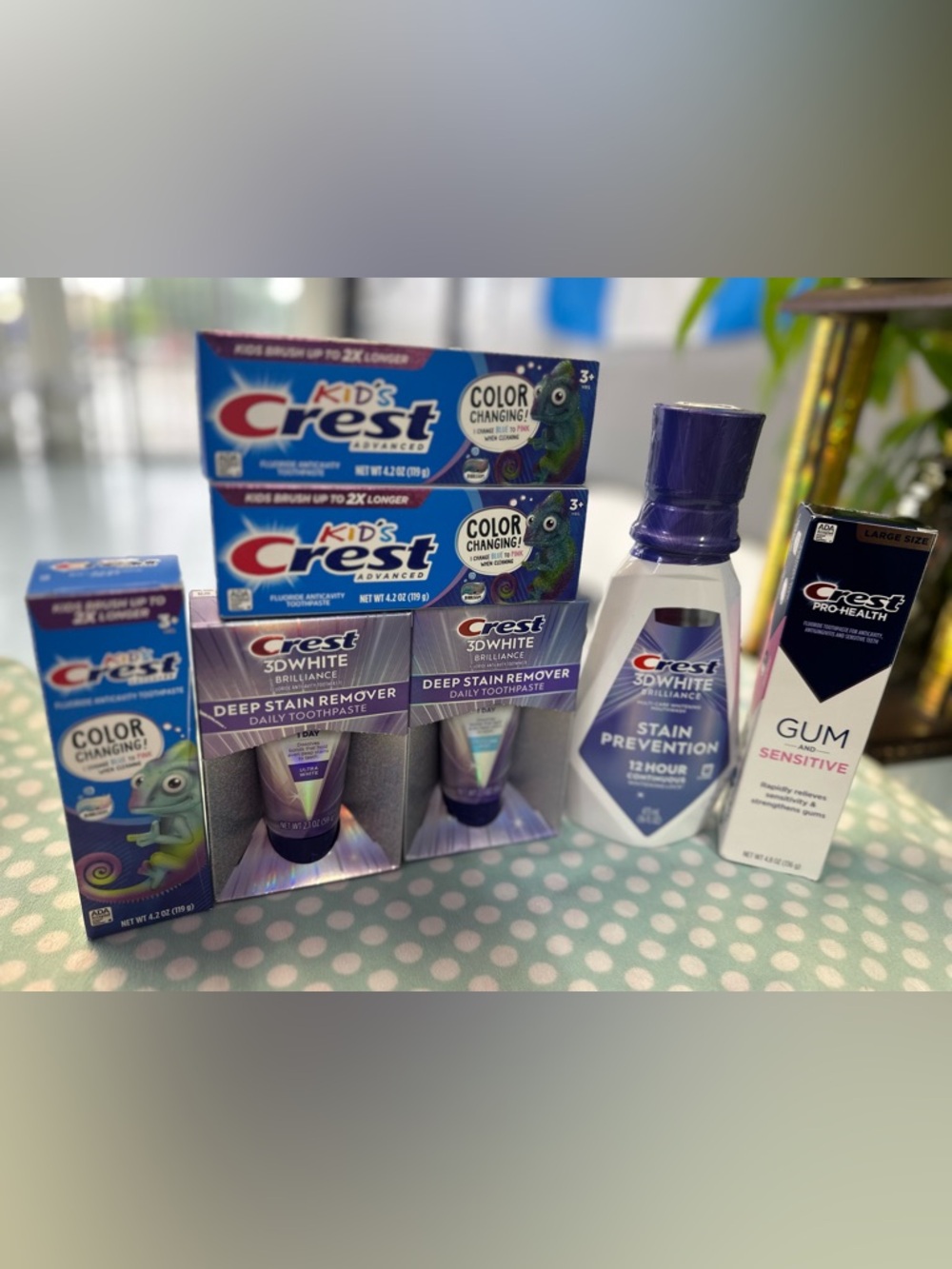 Crest 3D White & Kids Crest Toothpaste Bundle - Purple & Blue